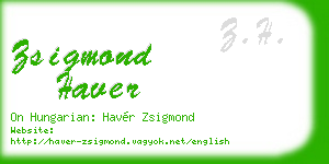 zsigmond haver business card