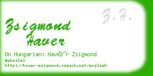 zsigmond haver business card